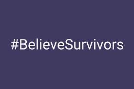 purple and white text believe survivors